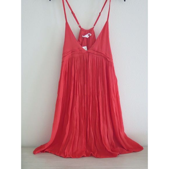 O'Neill SP0416026 Women's Sz S Red Saltwater Solids Tank Dress Swim Cover-Up $50 - Picture 3 of 7
